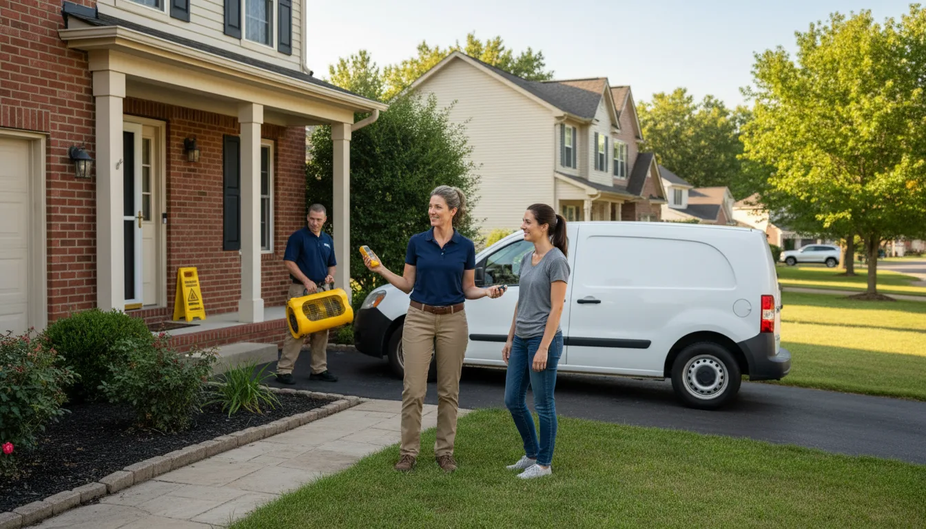 Residential water damage restoration in Dornsife, PA